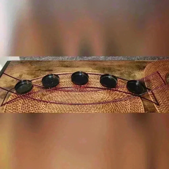 Arch Table Centerpiece Decoration 5 Tealight Candle Holder 22.5in x 4.5in - Picture 1 of 10